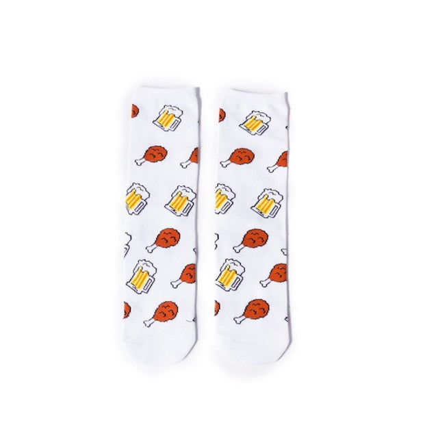 Funny Graphic Street Socks with Beer